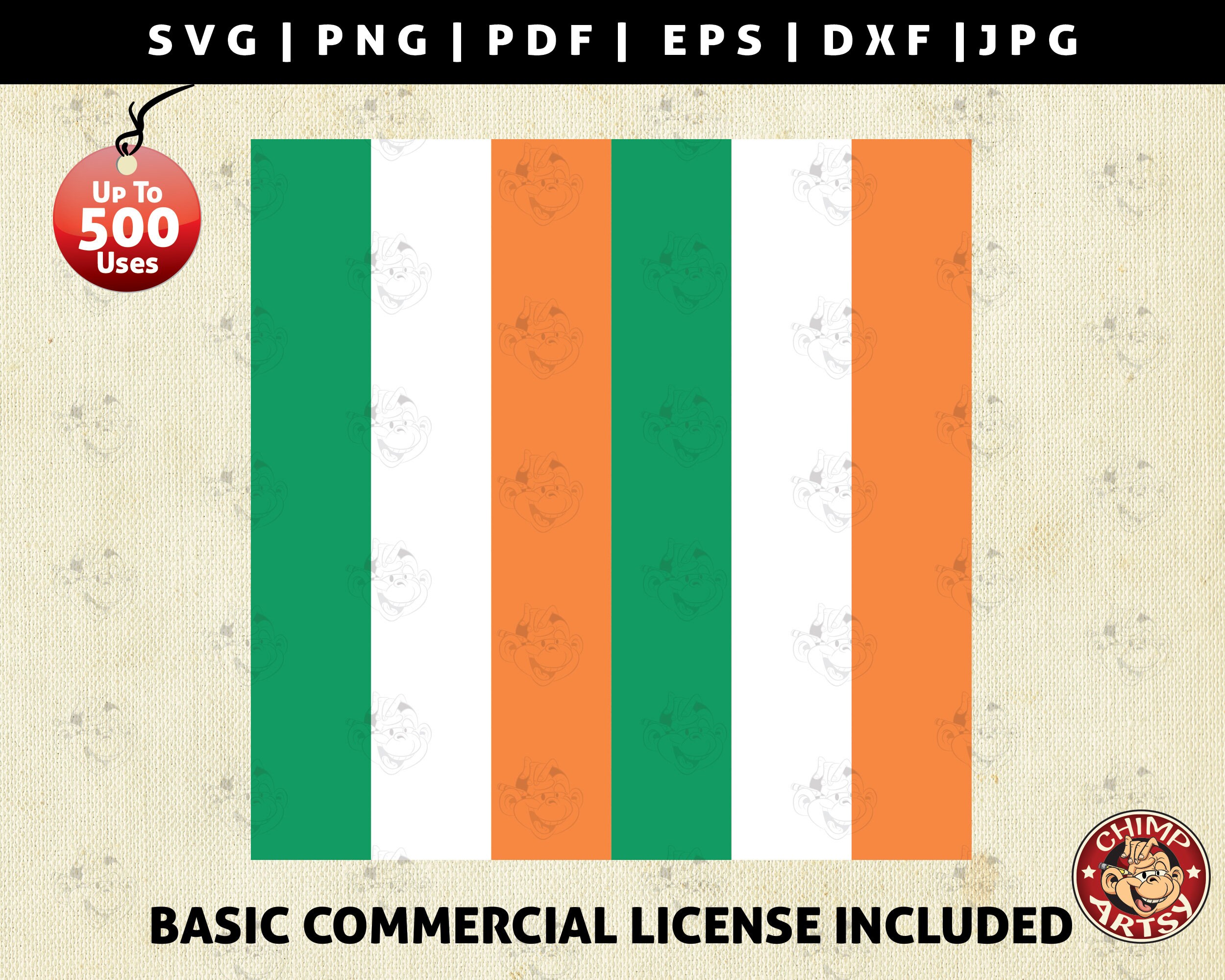 Download Seamless Pattern Svg Irish Ireland Flag Layered Digital Download Graphic Design Elements Decor Art Svg Png Dxf Clipart Vector Cricut File