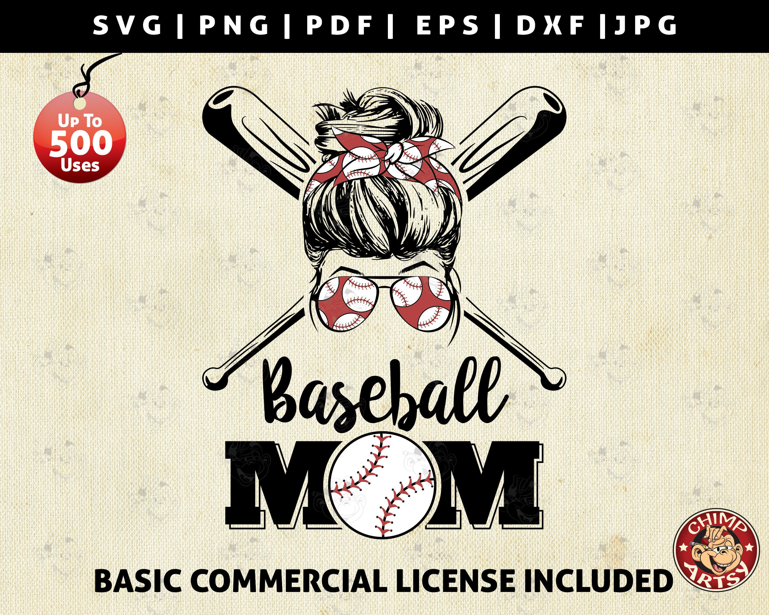 Download Baseball Mom Svg Layered Print Graphic Design Decor Mom Life Sunglasses Messy Bun Design Element Logo Svg Png Dxf Clipart Vector Cut File
