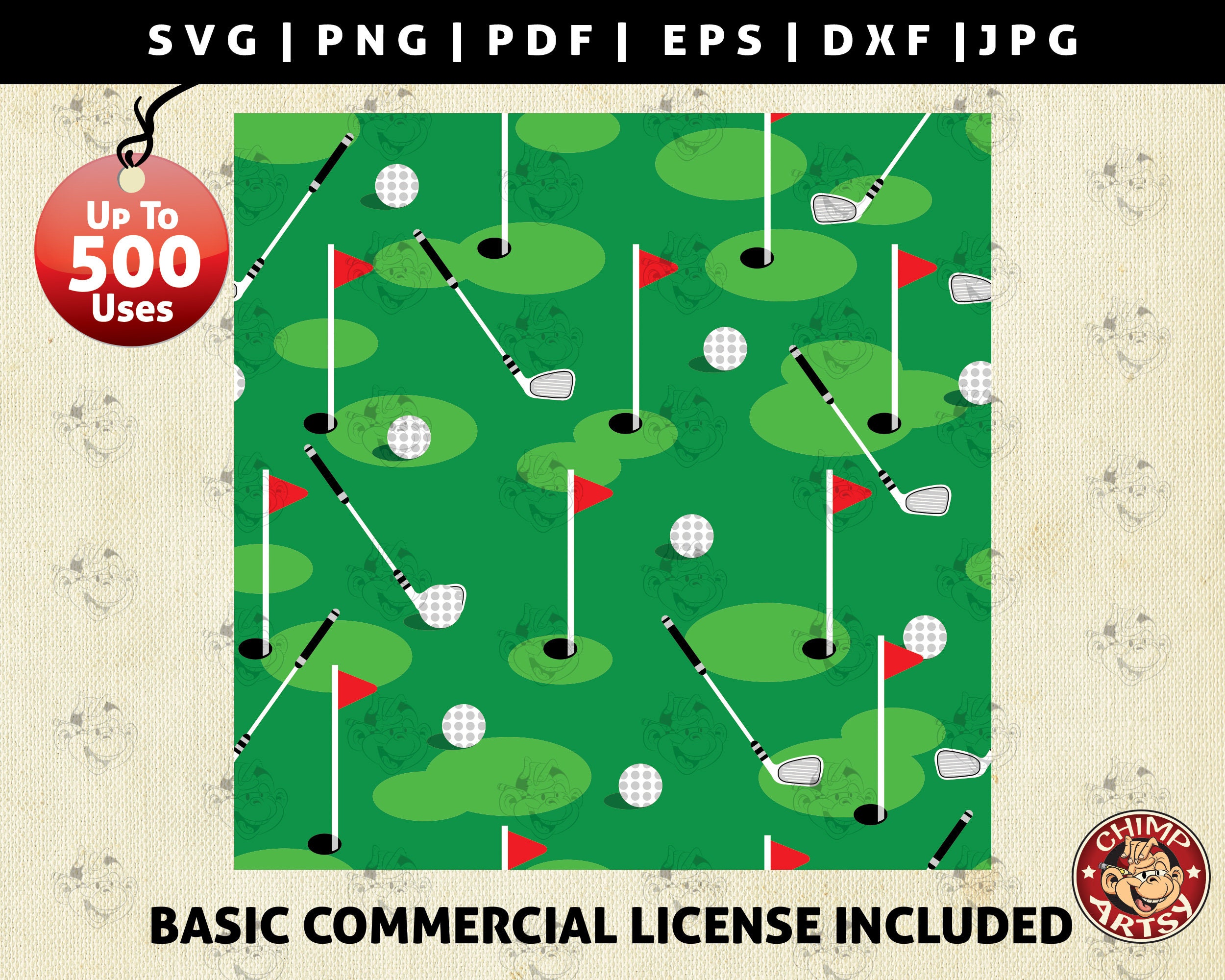 Download Golf Svg Layered Seamless Pattern Svg Digital Download Sport Graphic Design Elements Decor Art Png Eps Dxf Clipart Vector Cricut Svg