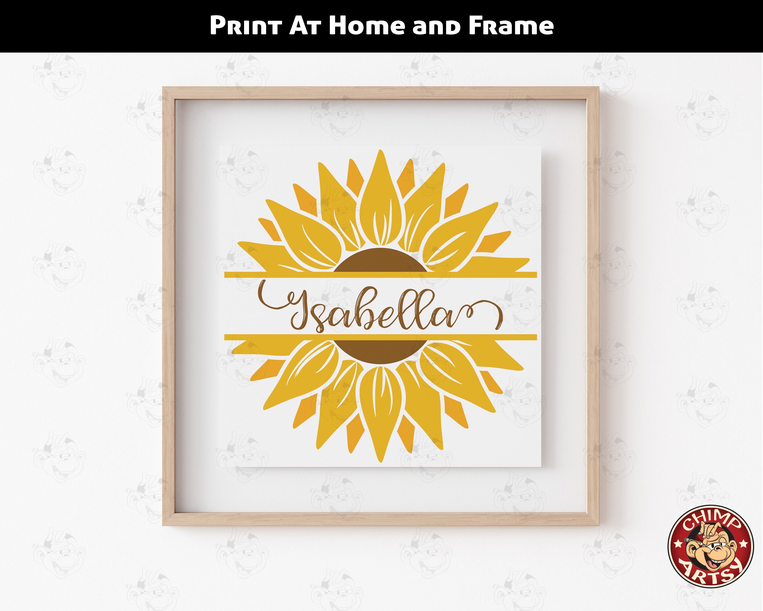 Free Free 113 Sunflower Split Monogram Svg SVG PNG EPS DXF File