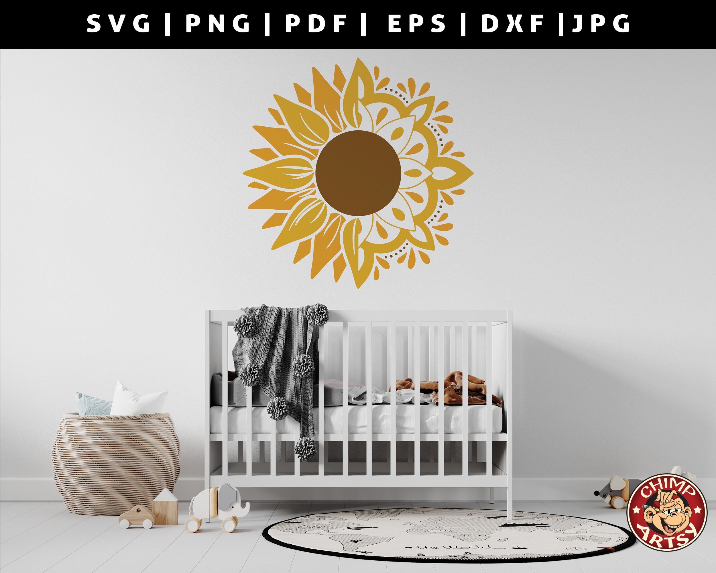 Download Sunflower Mandala Svg Flower Popular Sunflower Clipart Layered Print Graphic Design Elements Decor Art Vector Cricut Svg Png Eps Dxf