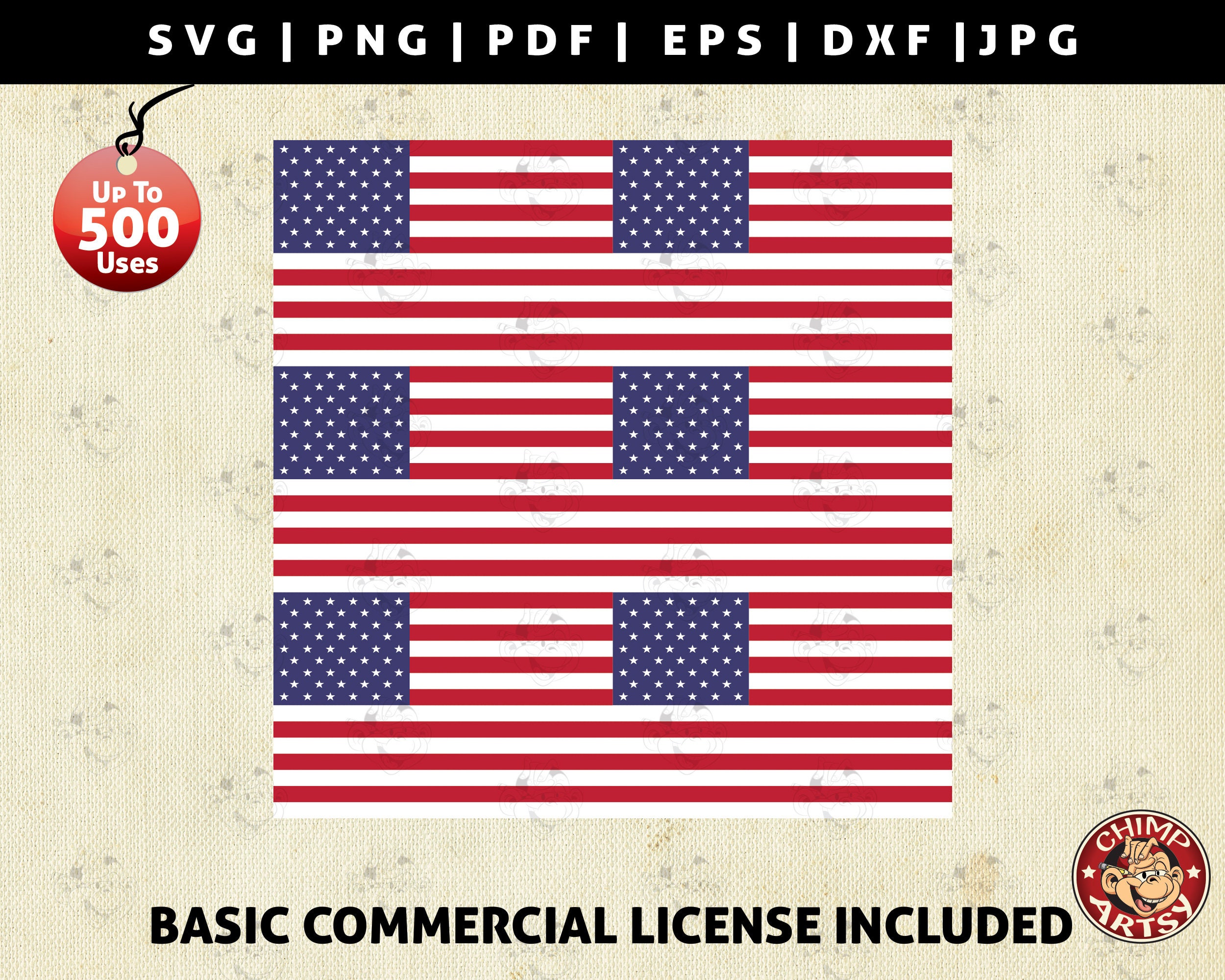 Download American Flag Svg Layered Seamless Pattern Svg Digital Download Graphic Design Elements Decor Art Png Eps Dxf Clipart Vector Cricut Svg