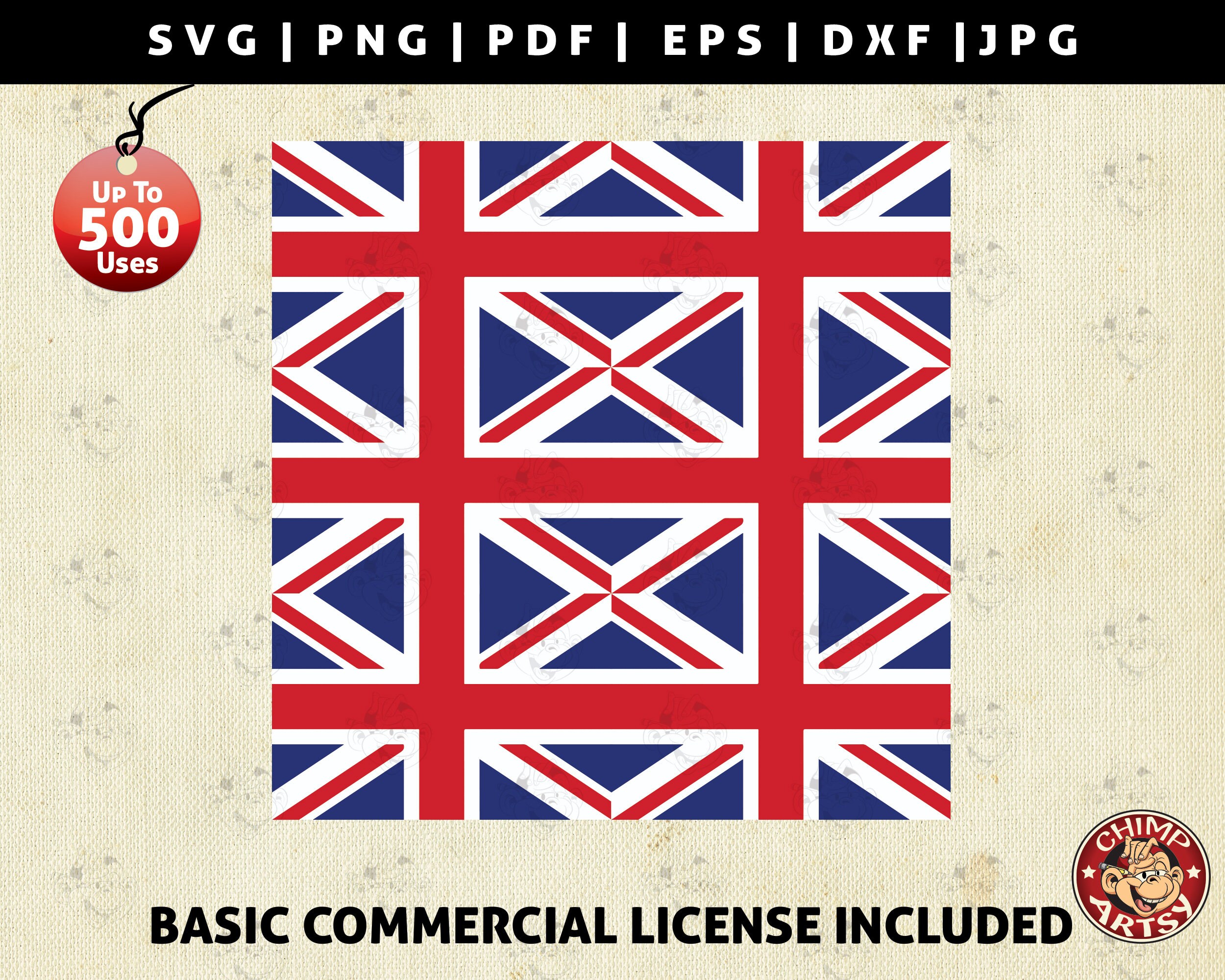 Download Union Jack Flag Svg Layered Seamless Pattern Svg Digital Download Graphic Design Elements Decor Art Png Eps Dxf Clipart Vector Cricut Svg
