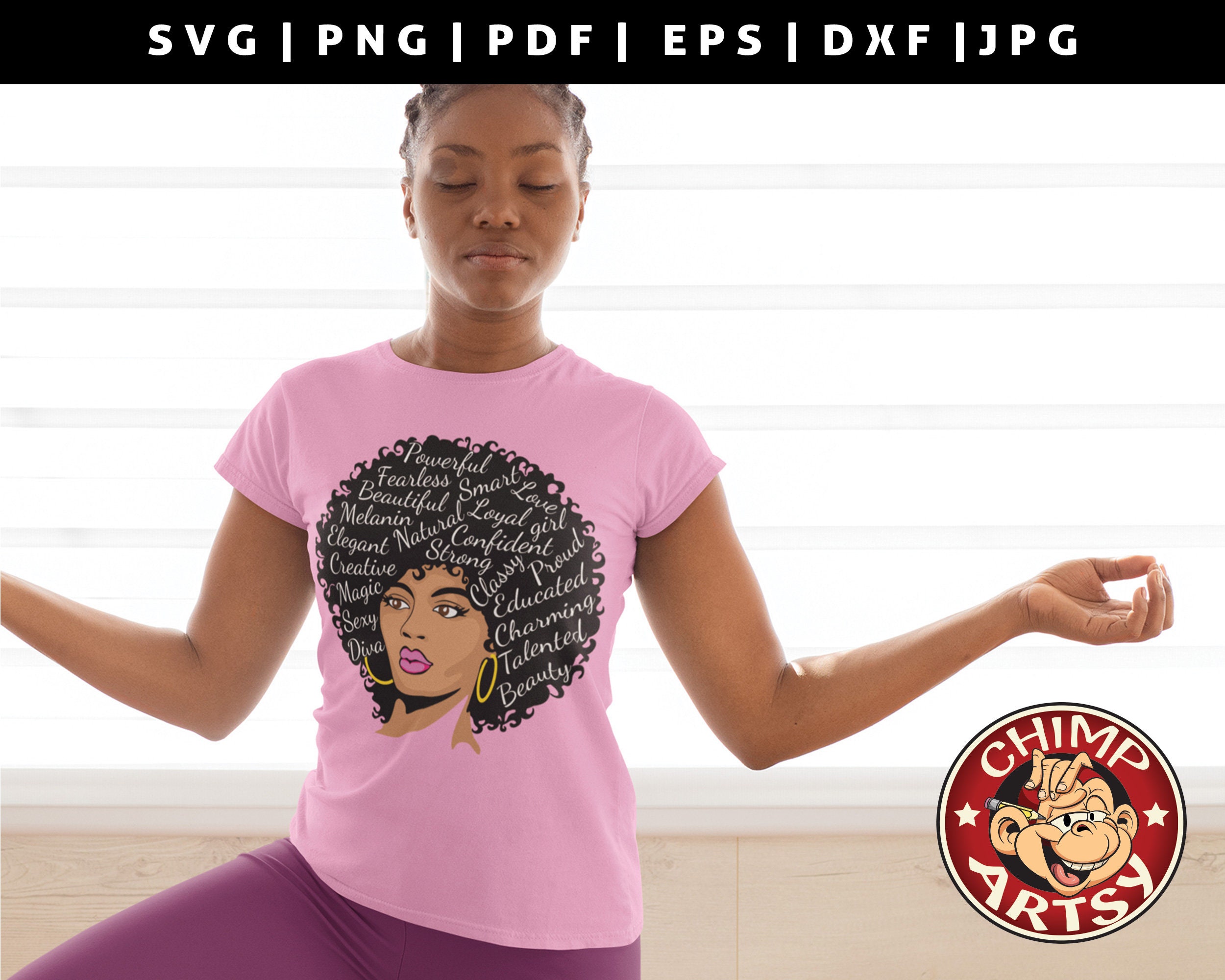 Download Strong Black Woman Svg Designs Layered Print Graphic Design Element Decor Black Woman Afro Diva Logo Clipart Vector Cricut Svg Png Dxf Eps