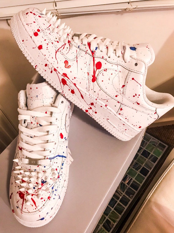 Custom Nike Air force 1 with splatter 