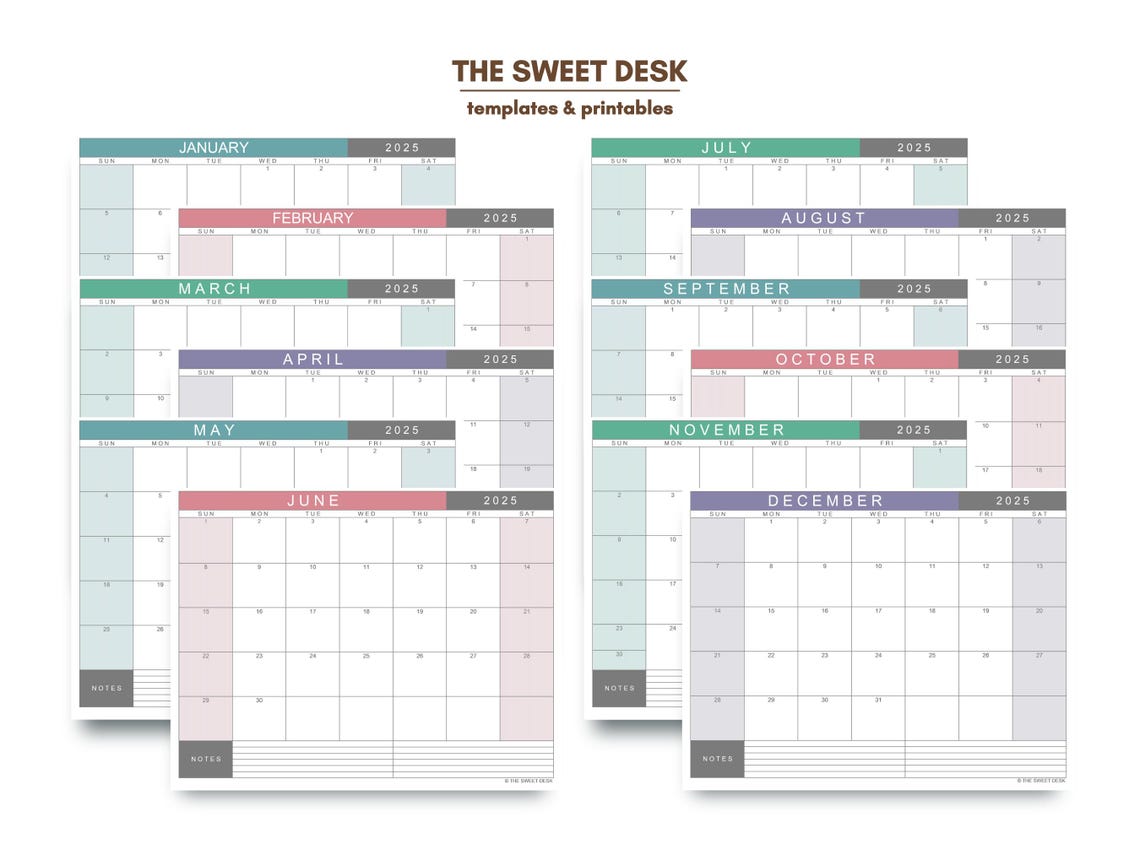 FREE PRINTABLE 2025 MONTHLY CALENDAR WITH HOLIDAYS EXCEL visual data 4