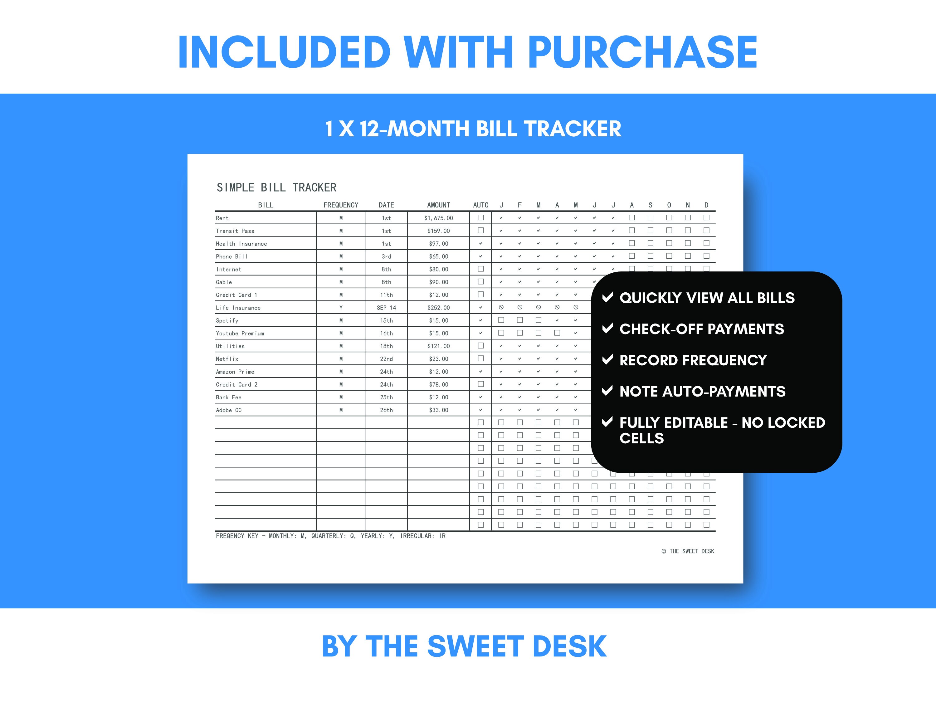 EDITABLE Yearly Bill Payment Tracker Bill Log Bill Tracker Bundle Editable yearly bill payment tracker bill log bill tracker bundle