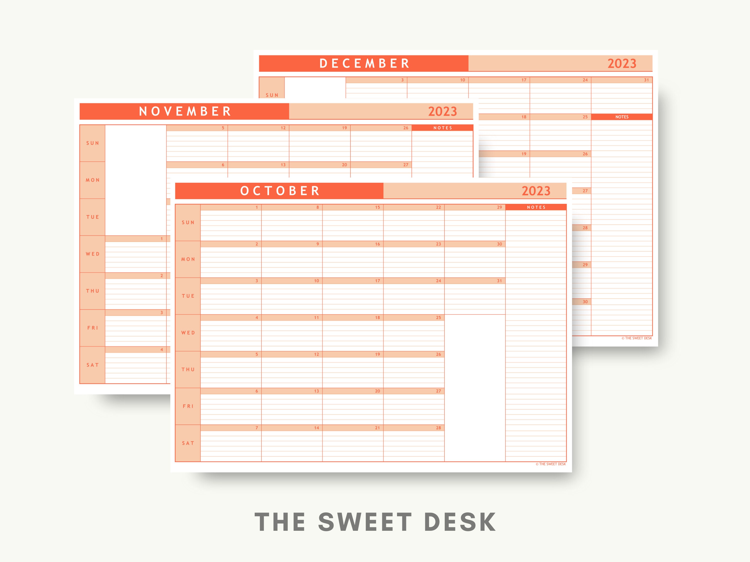 Printable calendar 2023 excel template 2023 calendar etsy canada
