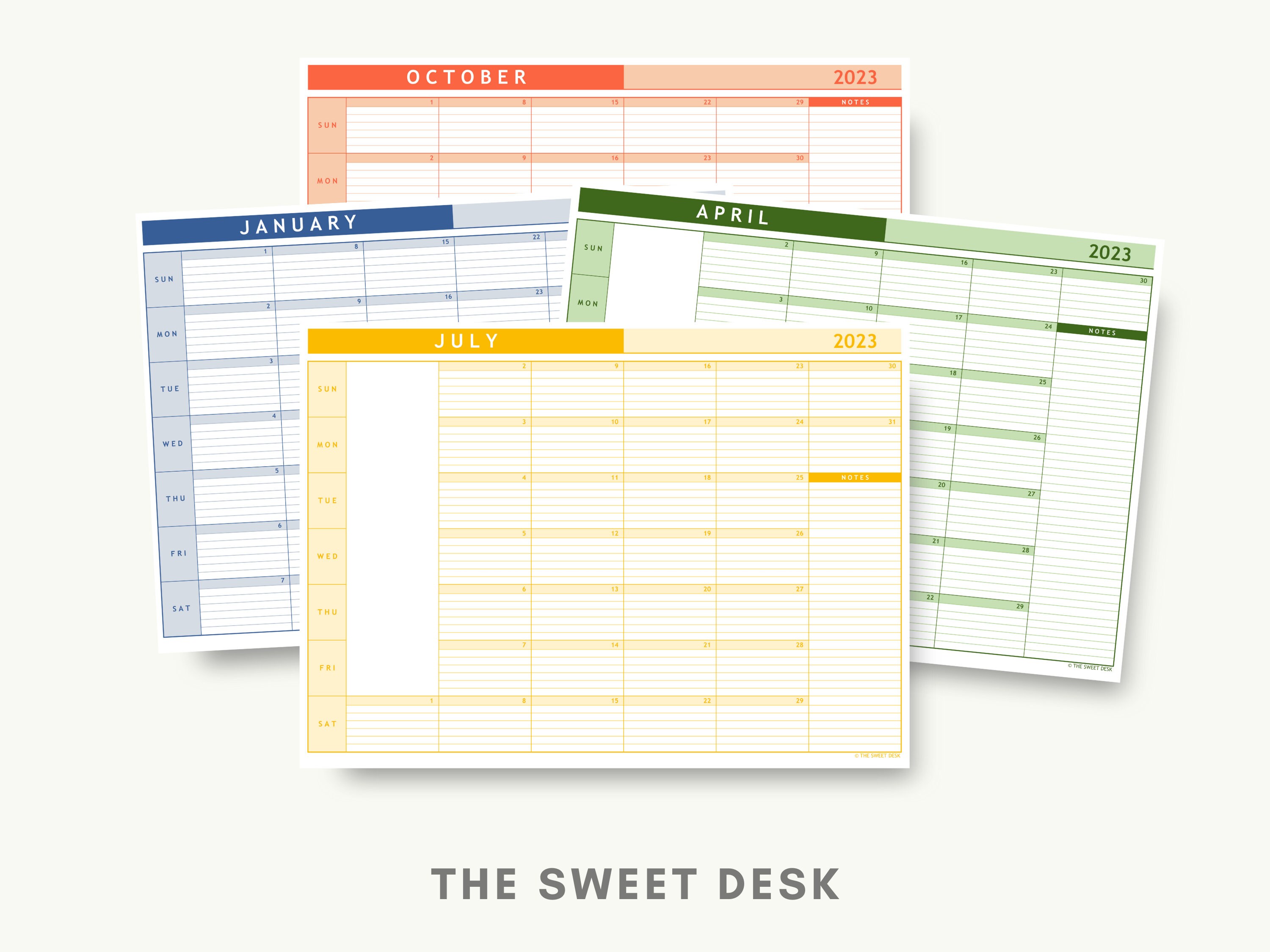 PRINTABLE CALENDAR 2023 Excel Template 2023 Calendar - Etsy Singapore