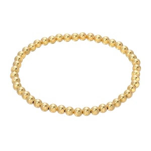 14k Gold 4mm Beaded Bracelets image 1