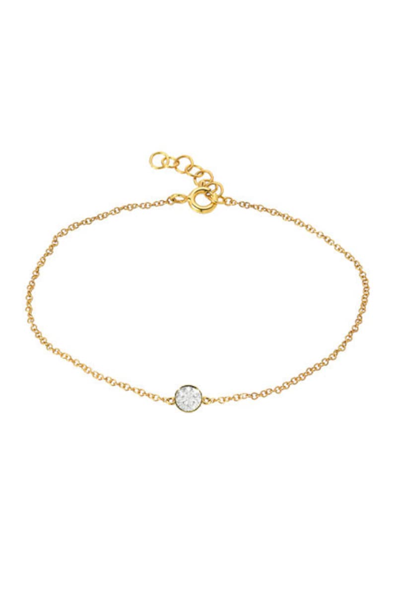 14k Gold Diamond Bezel Bracelet