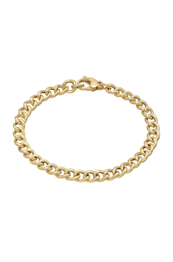 14k Gold Large Curb Link Bracelet