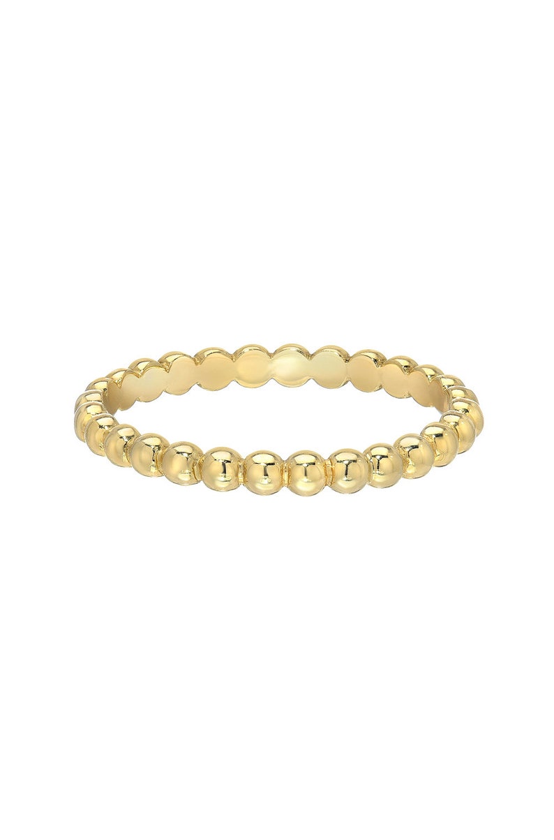 14k Gold Bead Ring Etsy
