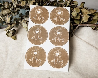 Camera Sticker | 6 pcs | Photo gift | Gift wrapping | Stickers for photographers | loving packaging | camera