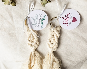 Macrame keychain | nice that you are here| Keychain | Lanyard | Baptism gift | Eucalyptus | Wedding guest gift