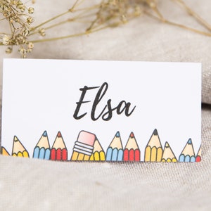 Einschulung Deko | Namenskarten Einschulung | Sitzplan Einschulung | Platzkarten Schulanfang | 6 Stk. | personalisierbar | Namenskärtchen