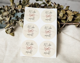 Packed with Love Sticker | 6 pcs | Gift sticker | Gift wrapping | Stickers for photographers | loving packaging | glittering
