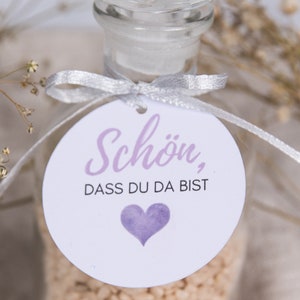 Etichetta regalo "Che bello che sei qui" per battesimo, comunione, cresima o matrimonio | 10 pezzi | Etichette di carta | Regalo per gli ospiti