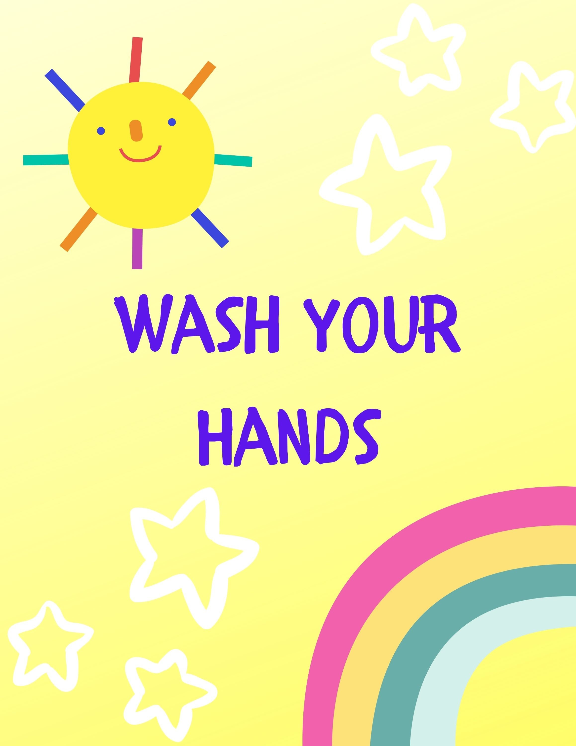 Wash Your Hands Poster | Wash Your Hands Print | Kids Bathroom Print ...