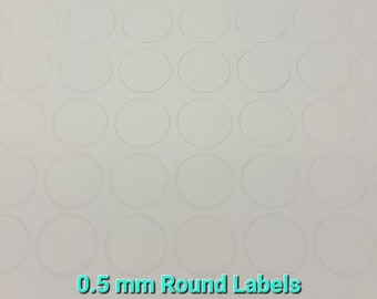 0.5 mm round sticker labels,