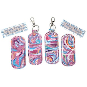 Bandage Case, Trippy Hippy Faux Leather, Custom Embroidery