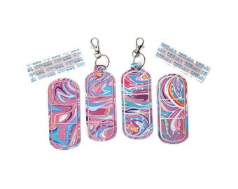 Bandage Case, Trippy Hippy Faux Leather, Custom Embroidery