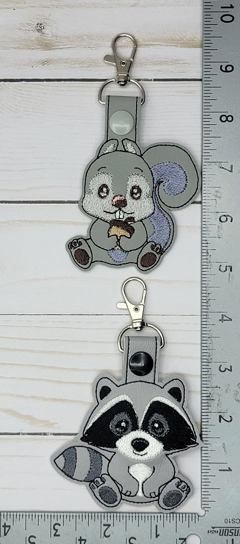 Raccoon Keychain, Squirrel Key fob, Mouse Bag Tag image 9