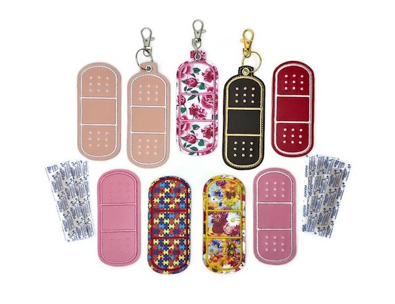 Bandage Holder Keychain: First Aid Pouch with Bandage, Band-Aid Case