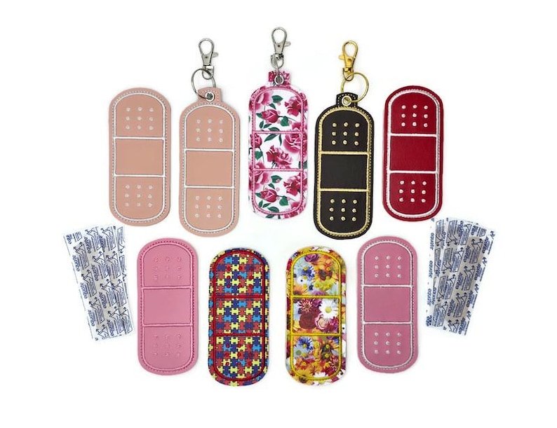 Bandage Holder Keychain: First Aid Pouch with Bandage, Band-Aid Case image 1