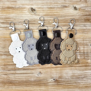 Standard Poodle Vinyl Key Chain, Poodle Art, Poodle Gift, Dog Keychain