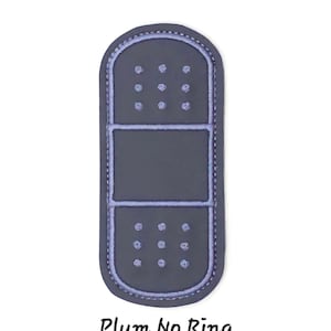 Bandage Holder Keychain: First Aid Pouch with Bandage, Band-Aid Case Plum No Ring