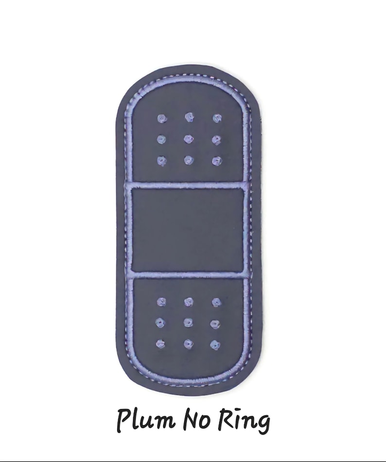 Bandage Holder Keychain: First Aid Pouch with Bandage, Band-Aid Case Plum No Ring
