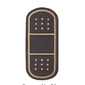 Bandage Holder Keychain: First Aid Pouch with Bandage, Band-Aid Case Brown No Ring