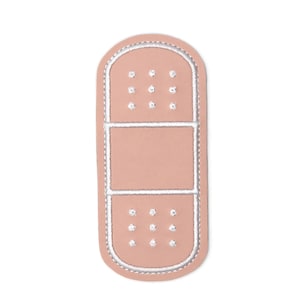 Bandage Holder Keychain: First Aid Pouch with Bandage, Band-Aid Case Salmon NO Ring