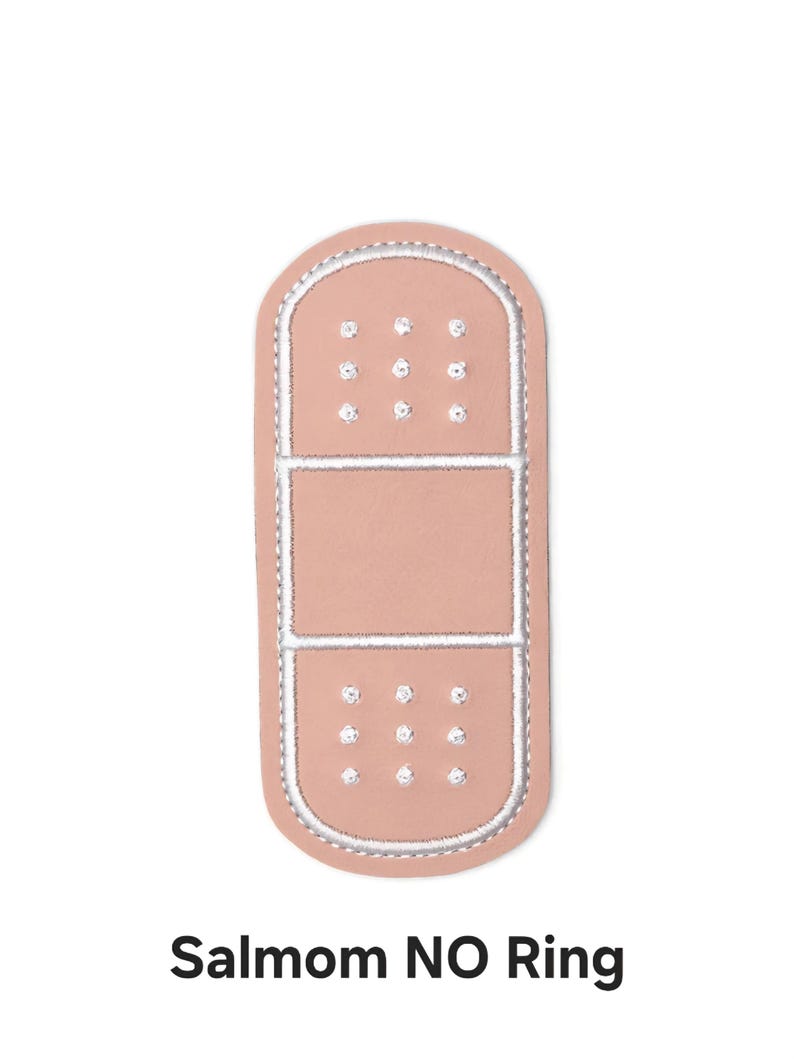 Bandage Holder Keychain: First Aid Pouch with Bandage, Band-Aid Case Salmon NO Ring