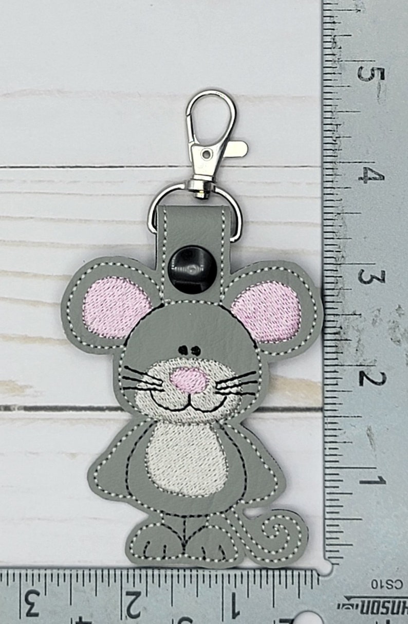 Raccoon Keychain, Squirrel Key fob, Mouse Bag Tag image 10
