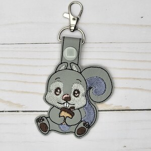 Raccoon Keychain, Squirrel Key fob, Mouse Bag Tag image 4