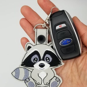 Raccoon Keychain, Squirrel Key fob, Mouse Bag Tag image 8