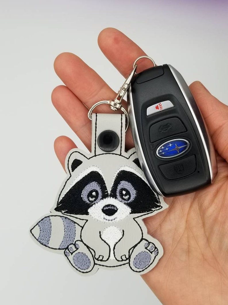 Raccoon Keychain, Squirrel Key fob, Mouse Bag Tag image 8