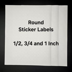 Homeopathy & Essential Oil Round Labels: 1/2, 3/4, 1 inch