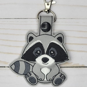 Raccoon Keychain, Squirrel Key fob, Mouse Bag Tag image 2