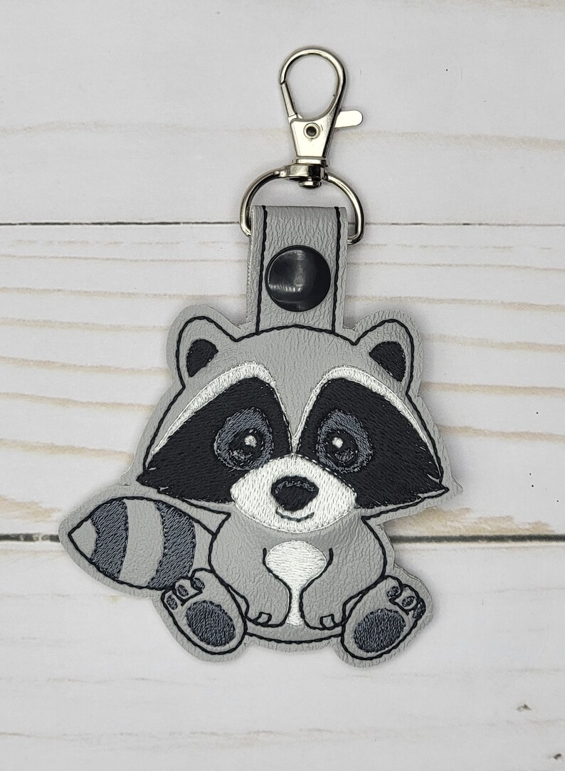 Raccoon Keychain, Squirrel Key fob, Mouse Bag Tag image 2