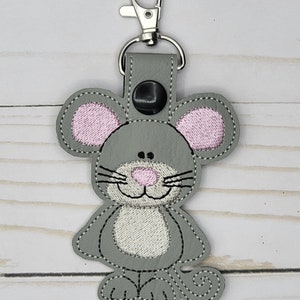 Raccoon Keychain, Squirrel Key fob, Mouse Bag Tag image 3