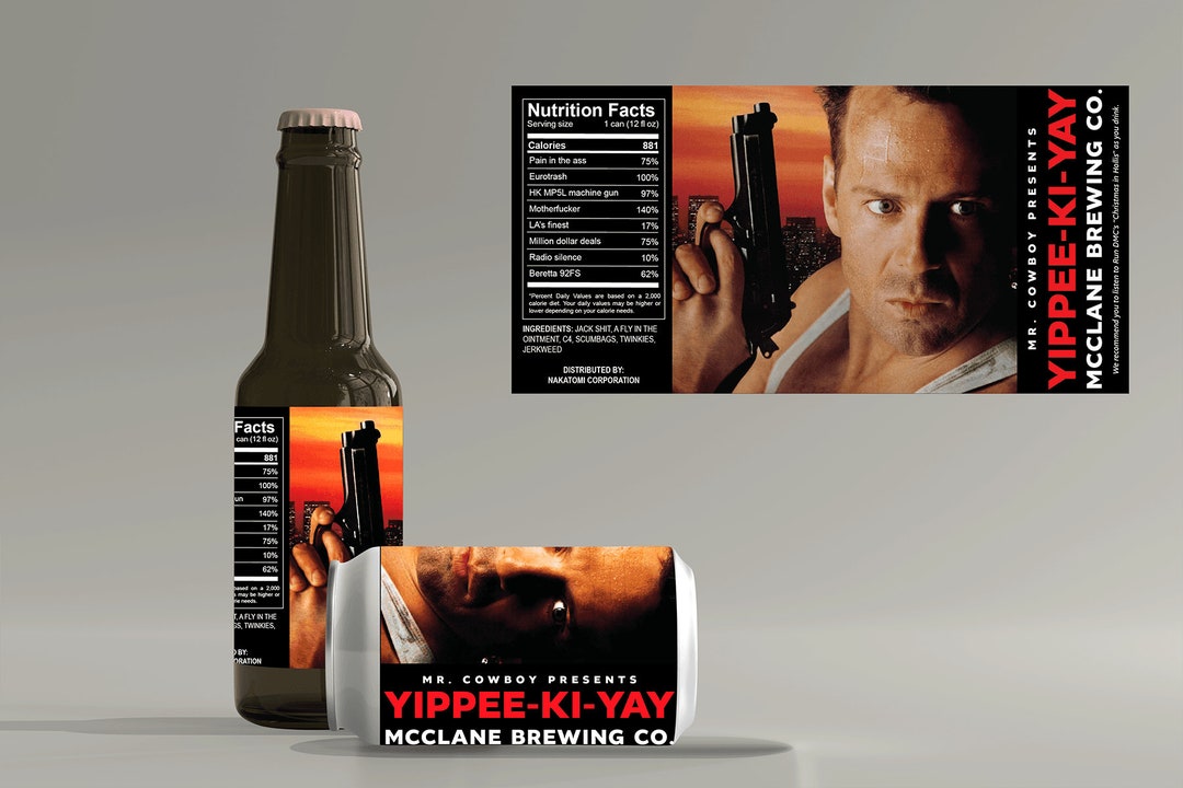 Die Hard Beer Label Sticker Beer Cans Beer Bottles Parties Etsy