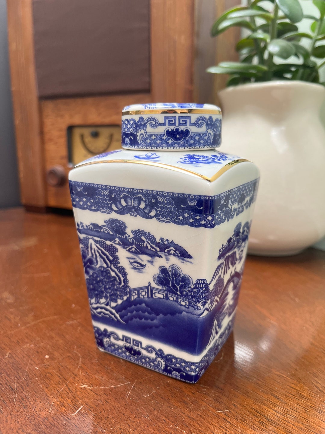 Ringtons Wade Mailing Tea Caddy 1991 Blue and White Etsy