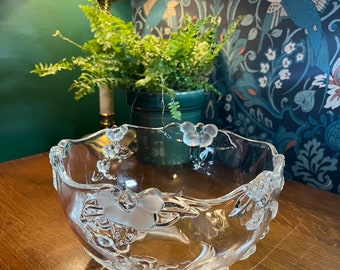 Mikasa Walter Crystal Bowl, Blossom Time Pattern, West-Duitsland, jaren 1980, Bloemen,