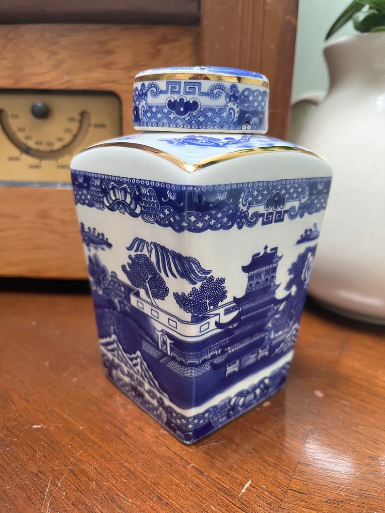 Ringtons Wade Mailing Tea Caddy 1991 Blue and White Etsy