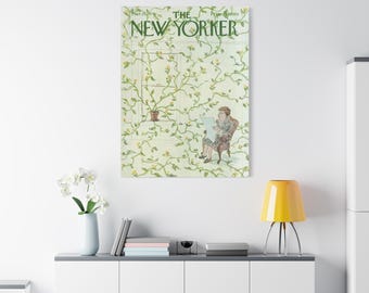 Vintage The New Yorker cover vine illustration Canvas