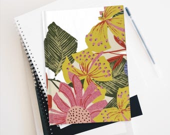 Vintage Floral Illustration Journal | Ruled Notebook