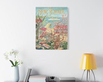 New Yorker Coastal Town Cover Art Canvas